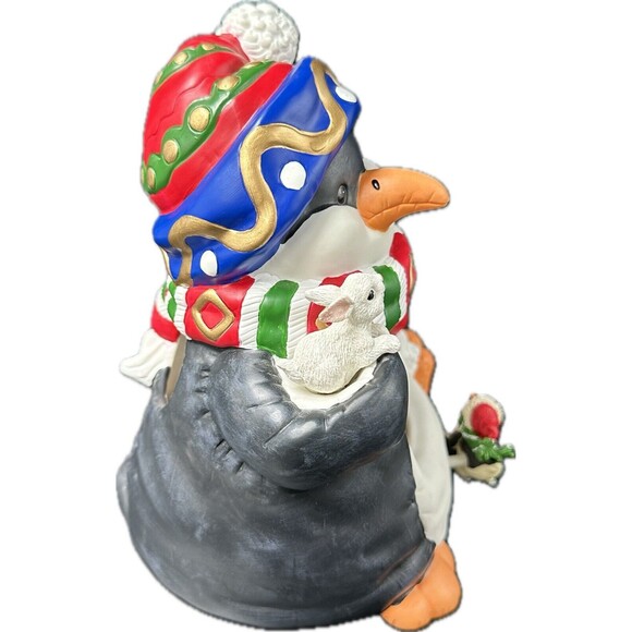 Tradition Vintage Porcelain Christmas Musical Penguin Spinning Music Box - Picture 4 of 6